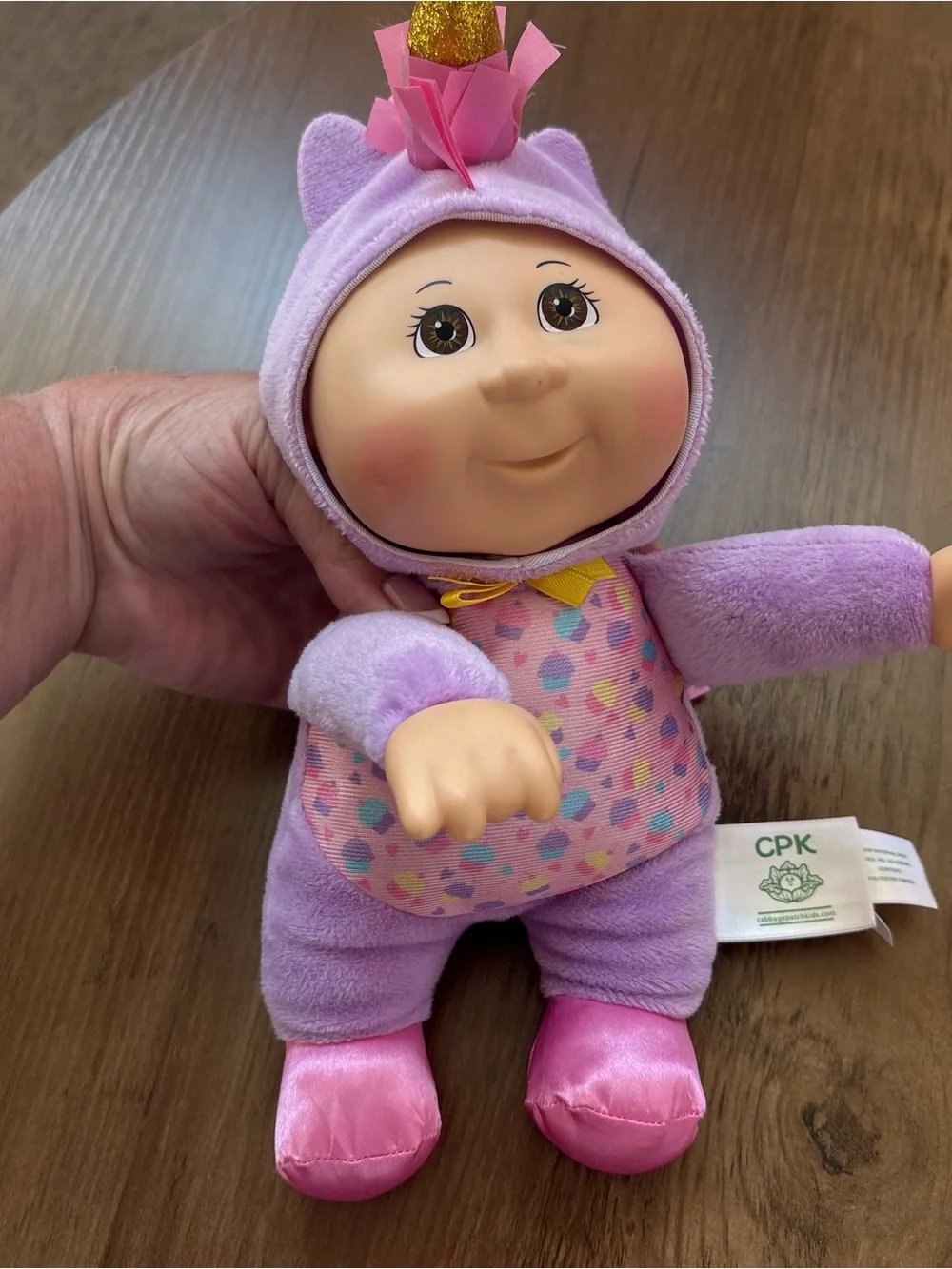 Cabbage Patch Kids Lilac Pink Plush unicorn - Soft Baby Toy.  INV25/572